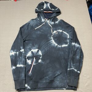 Fourlaps Rush Hoodie Mens L Blue Tie-Dye Long Sleeve Classic Drawstring Pullover